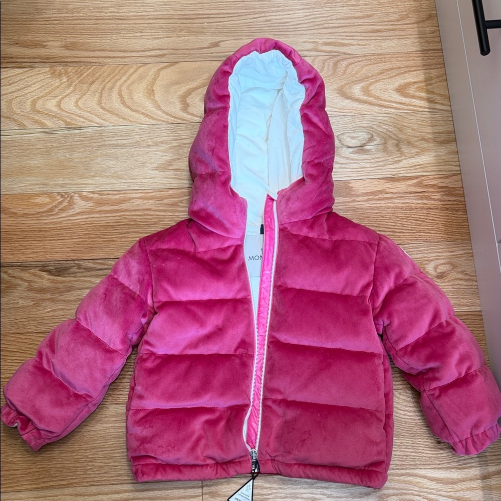 Monclaer kids Pink Hooded Puffer Jacket
